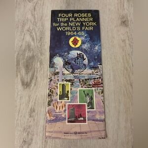 Four Roses Trip Planner Brochure New York World's Fair 1964-65